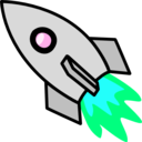 download Toy Rocket clipart image with 135 hue color