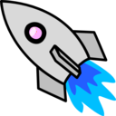 download Toy Rocket clipart image with 180 hue color