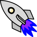 download Toy Rocket clipart image with 225 hue color