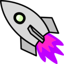 download Toy Rocket clipart image with 270 hue color