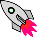 download Toy Rocket clipart image with 315 hue color