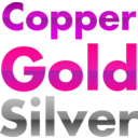 download Copper Gold And Silver Gradients clipart image with 270 hue color