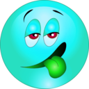 download Drunk Smiley Emoticon clipart image with 135 hue color