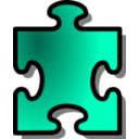 download Green Jigsaw Piece 13 clipart image with 45 hue color