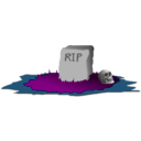 download Grave R I P clipart image with 180 hue color
