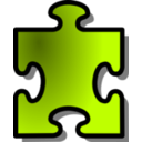 download Green Jigsaw Piece 13 clipart image with 315 hue color