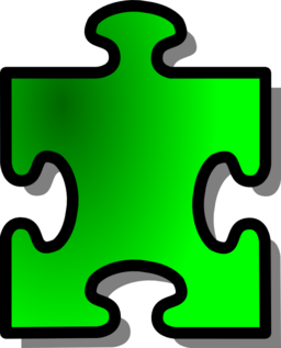 Green Jigsaw Piece 13