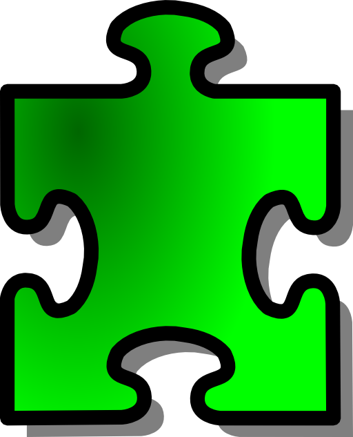 Green Jigsaw Piece 13