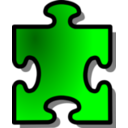 download Green Jigsaw Piece 13 clipart image with 0 hue color