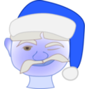 download Santa Winking clipart image with 225 hue color