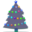 download Christmas Tree clipart image with 180 hue color