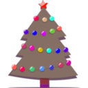 download Christmas Tree clipart image with 315 hue color