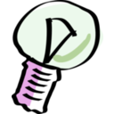 download Bulb clipart image with 270 hue color