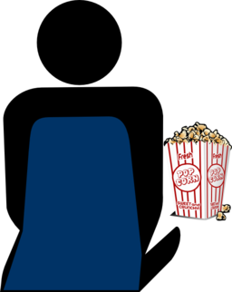 Cinema 2 Person With Popcorn