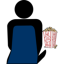 download Cinema 2 Person With Popcorn clipart image with 0 hue color