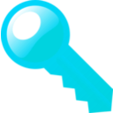 download Key clipart image with 135 hue color