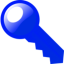 download Key clipart image with 180 hue color