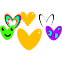 download Heart clipart image with 45 hue color