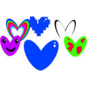 download Heart clipart image with 225 hue color