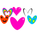 download Heart clipart image with 315 hue color