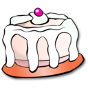 download White Cake clipart image with 315 hue color