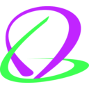 download Swirly Logo Thing clipart image with 270 hue color