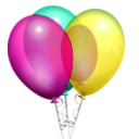 download Balloons clipart image with 315 hue color