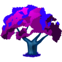 download Tree clipart image with 180 hue color