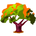 download Tree clipart image with 315 hue color