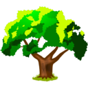 download Tree clipart image with 0 hue color