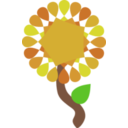 download Flower clipart image with 0 hue color