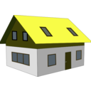 download House clipart image with 45 hue color