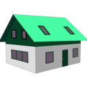 download House clipart image with 135 hue color