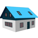 download House clipart image with 180 hue color