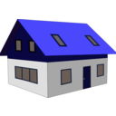 download House clipart image with 225 hue color