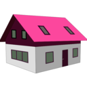 download House clipart image with 315 hue color