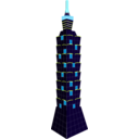 download Taipei 101 clipart image with 135 hue color