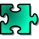 download Green Jigsaw Piece 14 clipart image with 45 hue color