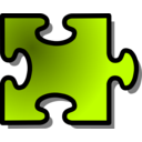 download Green Jigsaw Piece 14 clipart image with 315 hue color