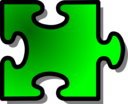 Green Jigsaw Piece 14