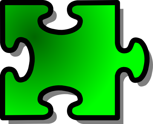 Green Jigsaw Piece 14