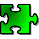 download Green Jigsaw Piece 14 clipart image with 0 hue color