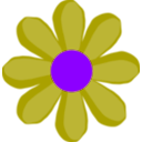 download Blue Flower clipart image with 225 hue color