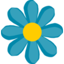 download Blue Flower clipart image with 0 hue color