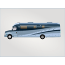 download Class C Diesel Motorhome clipart image with 180 hue color