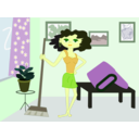 download Apartment Cleaning Cartoon clipart image with 45 hue color