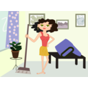 download Apartment Cleaning Cartoon clipart image with 0 hue color
