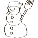 download Snowman Sketch clipart image with 45 hue color