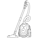 download Vacuum Cleaner Line Art clipart image with 180 hue color