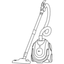 download Vacuum Cleaner Line Art clipart image with 0 hue color